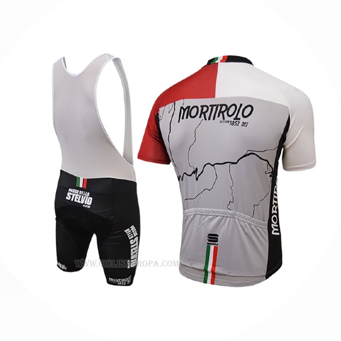 2017 Ropa Ciclismo Sportful Mortirolo Gris Mangas Corta y Culotte Corto