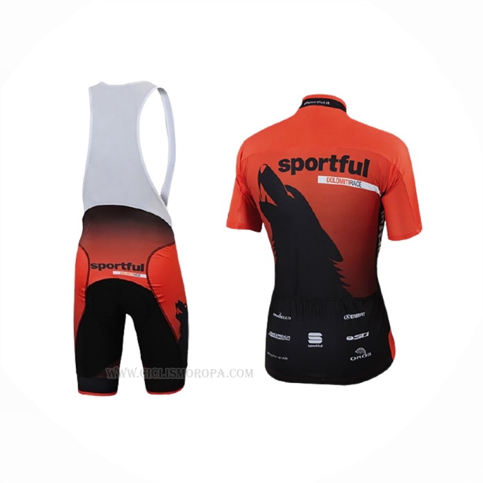 2017 Ropa Ciclismo Sportful Naranja Mangas Corta y Culotte Corto