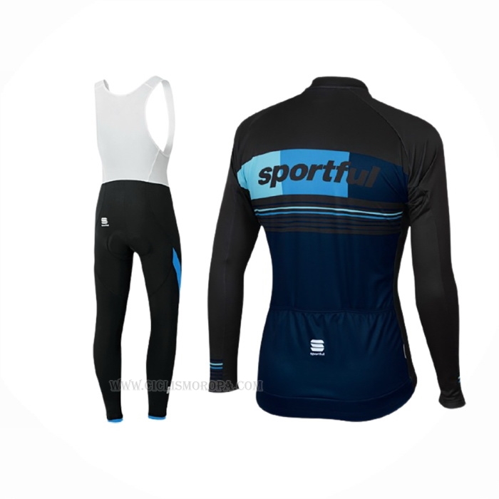 2017 Ropa Ciclismo Sportful Negro Mangas Largas y Culotte Lunga