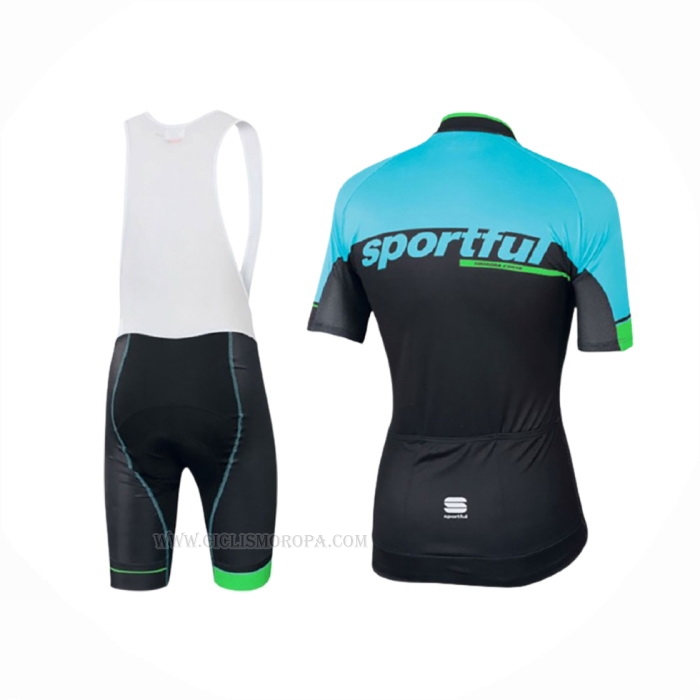 2017 Ropa Ciclismo Sportful Sc Azul Claro Negro Mangas Corta y Culotte Corto
