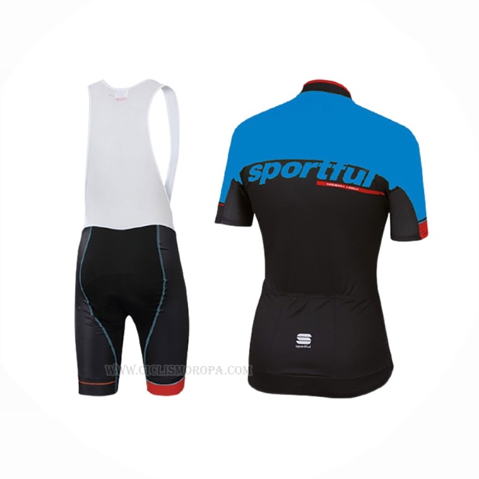 2017 Ropa Ciclismo Sportful Sc Azul Negro Mangas Corta y Culotte Corto