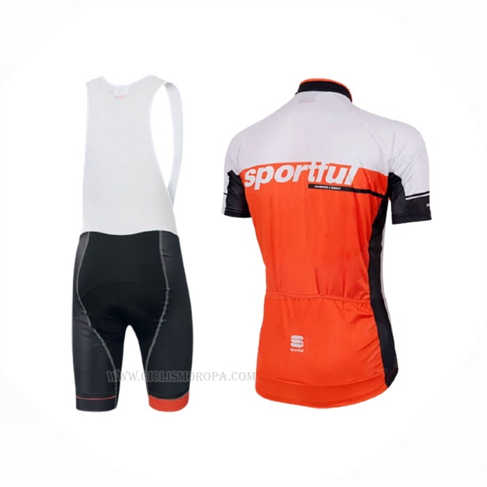 2017 Ropa Ciclismo Sportful Sc Blanco Naranja Mangas Corta y Culotte Corto