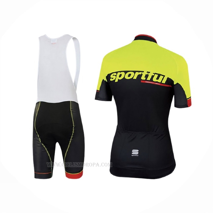 2017 Ropa Ciclismo Sportful Sc Negro Verde Mangas Corta y Culotte Corto