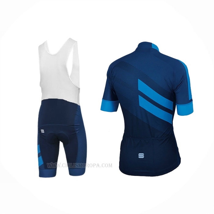 2018 Ropa Ciclismo Sportful Apagado Azul Mangas Corta y Culotte Corto