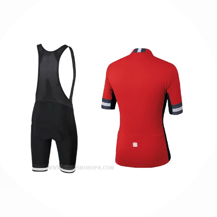 2021 Ropa Ciclismo Sportful Rojo Mangas Corta y Culotte Corto