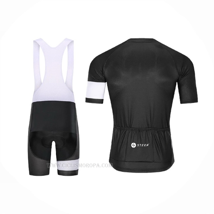 2021 Ropa Ciclismo Steep Negro Mangas Corta y Culotte Corto