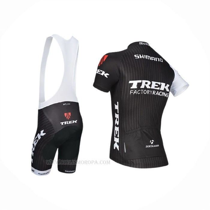 2014 Ropa Ciclismo Trek Factory Racing Negro Blanco Mangas Corta y Culotte Corto
