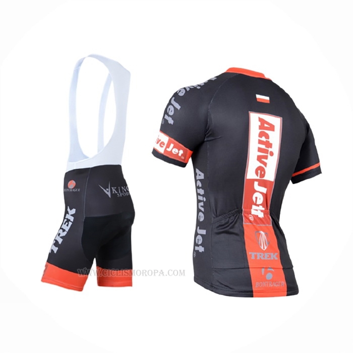 2014 Ropa Ciclismo Trek Negro Naranja Mangas Corta y Culotte Corto