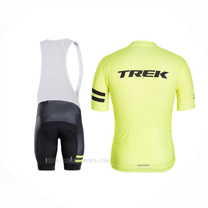 2018 Ropa Ciclismo Trek Luz Amarillo Mangas Corta y Culotte Corto