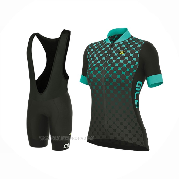 2017 Ropa Ciclismo Mujer ALE Negro Azul Mangas Corta y Culotte Corto