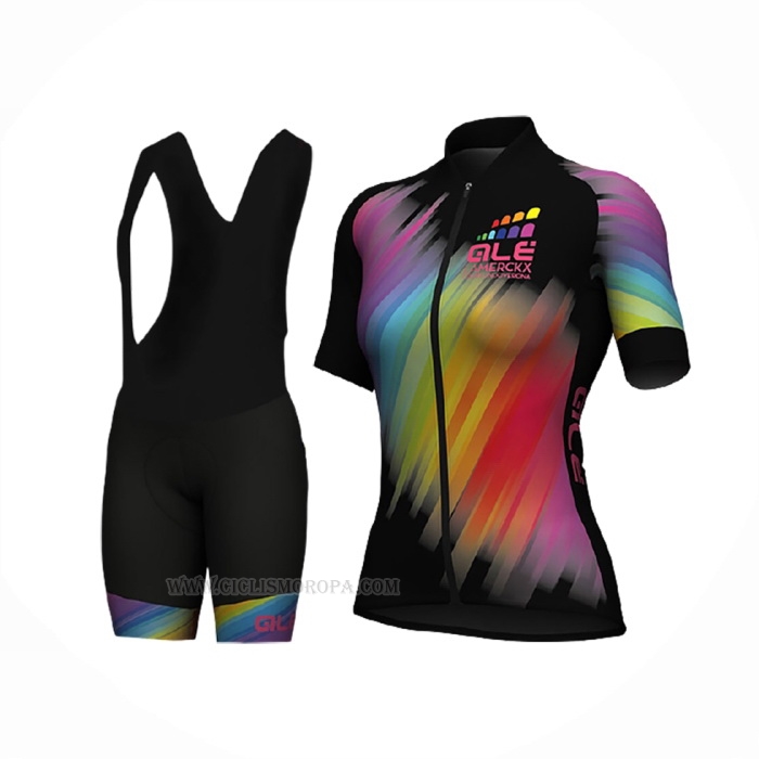 2017 Ropa Ciclismo Mujer ALE Negro Mangas Corta y Culotte Corto