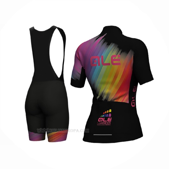 2017 Ropa Ciclismo Mujer ALE Negro Mangas Corta y Culotte Corto