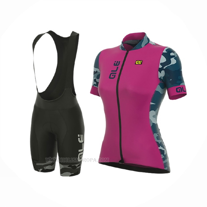 2017 Ropa Ciclismo Mujer ALE Rosa Mangas Corta y Culotte Corto(1)