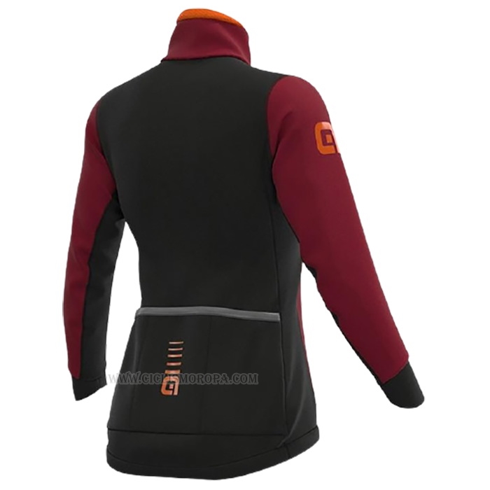 2020 Ropa Ciclismo Mujer ALE Apagado Rojo Mangas Largas y Culotte Lunga
