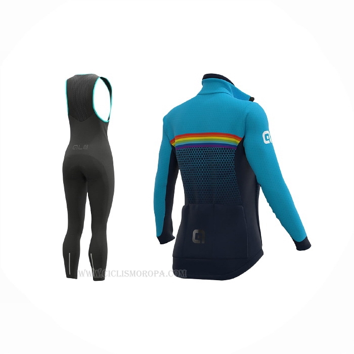 2021 Ropa Ciclismo Mujer ALE Azur Mangas Largas y Culotte Lunga