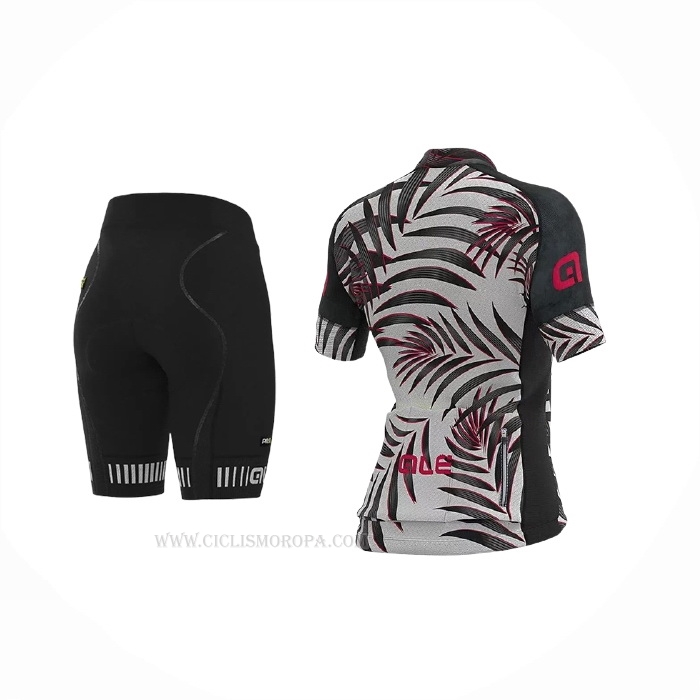 2021 Ropa Ciclismo Mujer ALE Blanco Mangas Corta y Culotte Corto