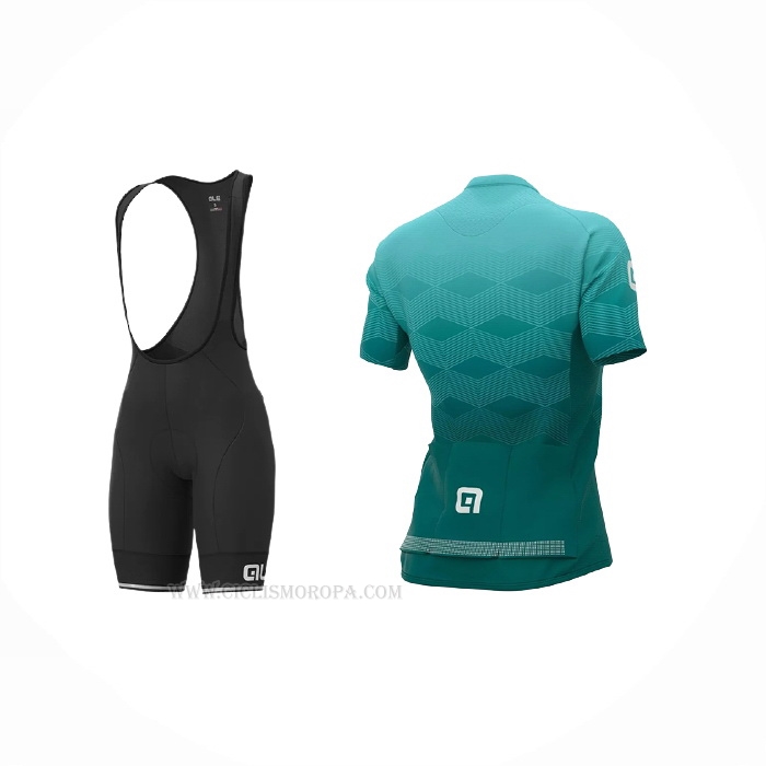 2021 Ropa Ciclismo Mujer ALE Luz Verde Mangas Corta y Culotte Corto