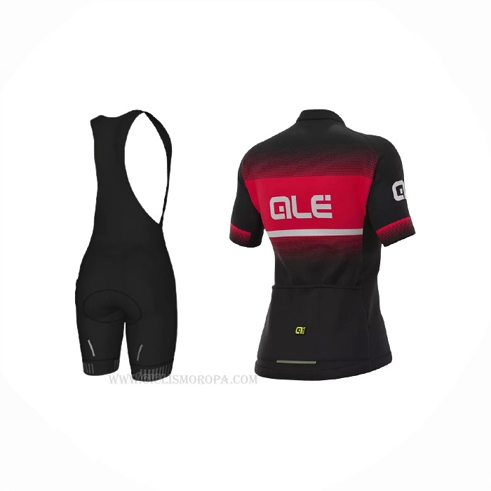 2021 Ropa Ciclismo Mujer ALE Rojo Mangas Corta y Culotte Corto