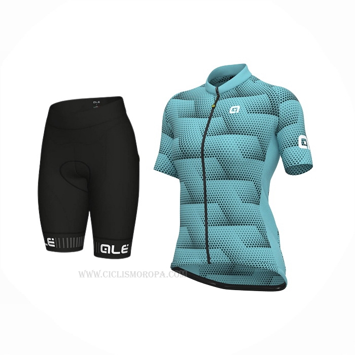 2022 Ropa Ciclismo Mujer ALE Luz Verde Mangas Corta y Culotte Corto