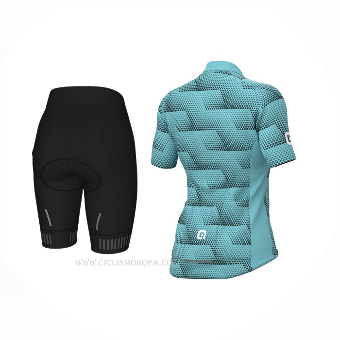 2022 Ropa Ciclismo Mujer ALE Luz Verde Mangas Corta y Culotte Corto