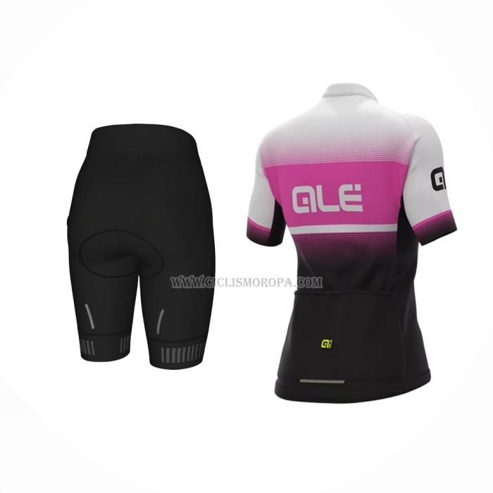2022 Ropa Ciclismo Mujer ALE Violeta Rosa Mangas Cortas y Culotte Corto