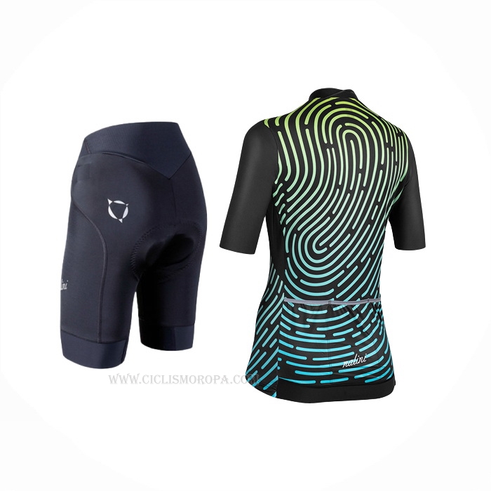 1920 Ropa Ciclismo Mujer Nalini Negro Mangas Corta y Culotte Corto