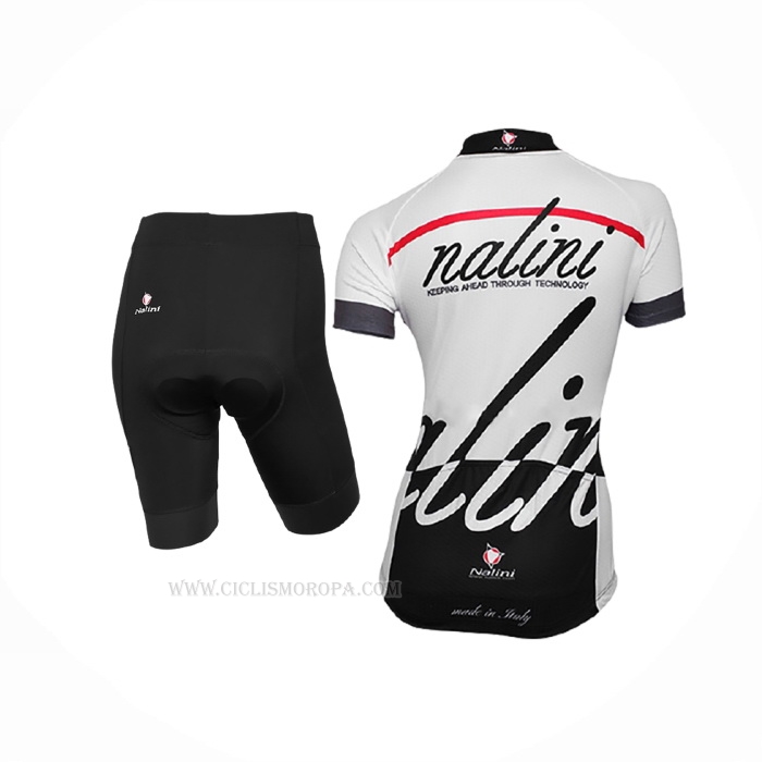 2017 Ropa Ciclismo Mujer Nalini Blanco Mangas Corta y Culotte Corto