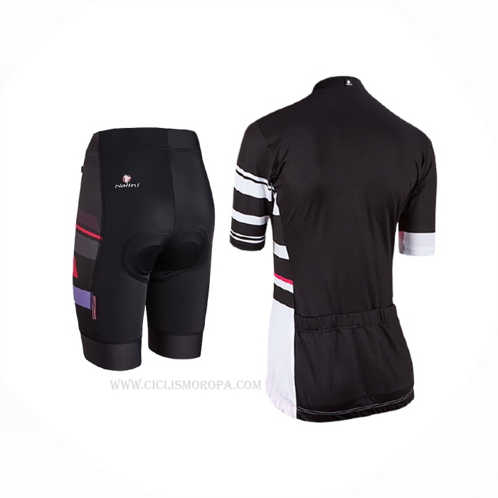 2017 Ropa Ciclismo Mujer Nalini Dolomiti Negro Mangas Corta y Culotte Corto