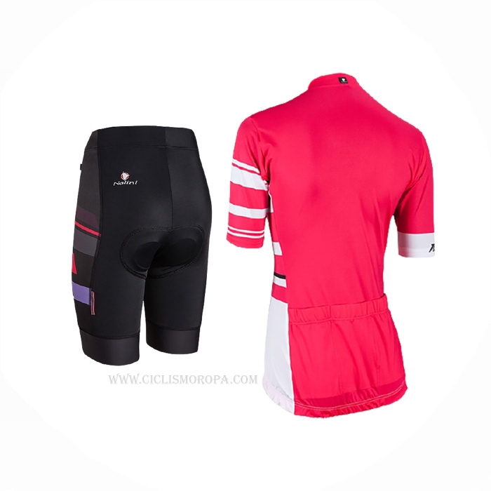 2017 Ropa Ciclismo Mujer Nalini Dolomiti Rojo Mangas Corta y Culotte Corto