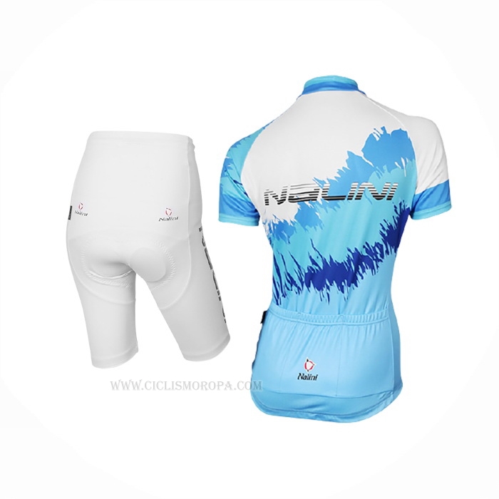 2017 Ropa Ciclismo Mujer Nalini Sfiziosa Azur Mangas Corta y Culotte Corto