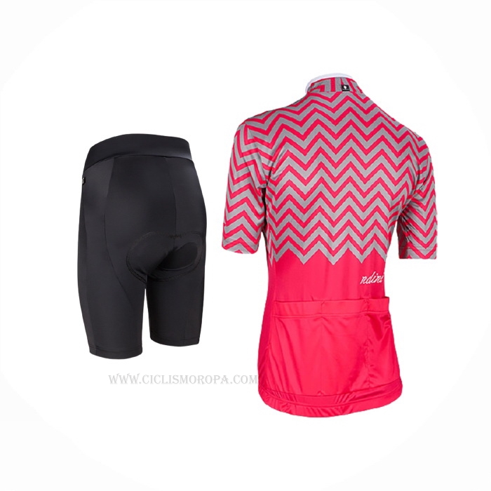 2017 Ropa Ciclismo Mujer Nalini Wave Rojo Mangas Corta y Culotte Corto