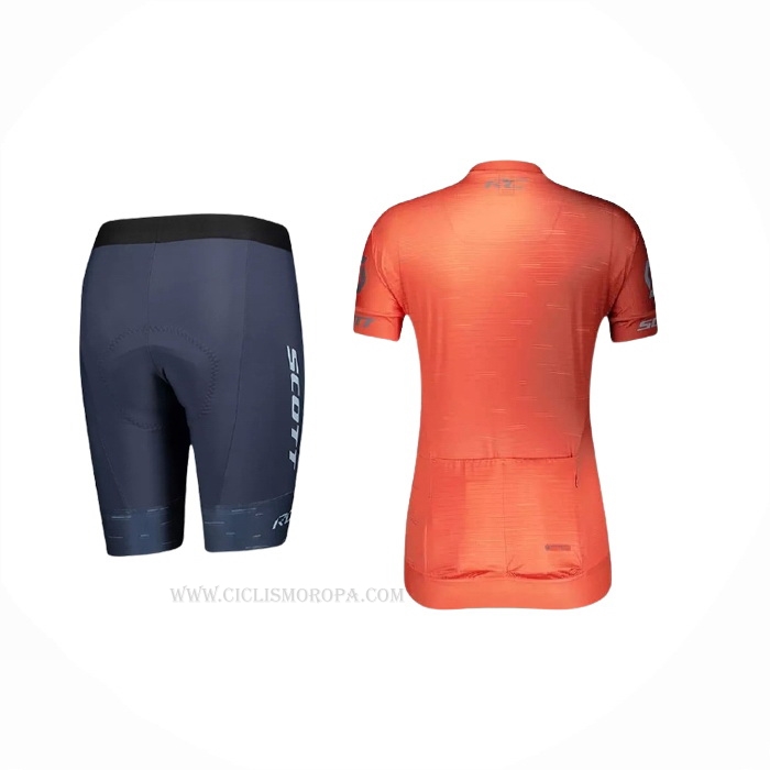 2021 Ropa Ciclismo Mujer Nalini Naranja Mangas Corta y Culotte Corto