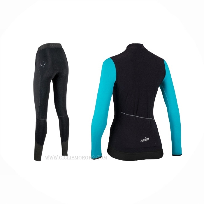 2021 Ropa Ciclismo Mujer Nalini Negro Mangas Largas y Culotte Lunga