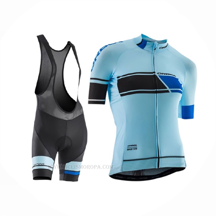 2017 Ropa Ciclismo Mujer Orbea Azul Mangas Corta y Culotte Corto