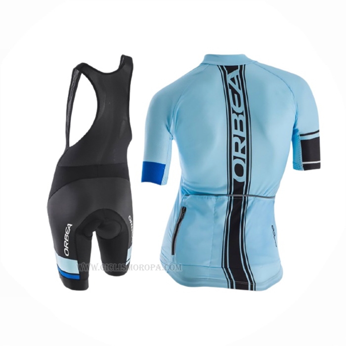 2017 Ropa Ciclismo Mujer Orbea Azul Mangas Corta y Culotte Corto