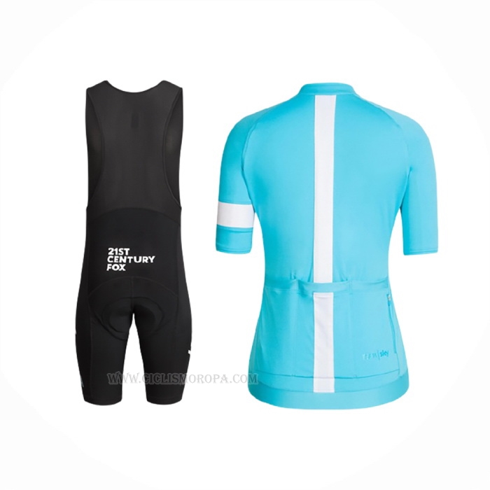 2016 Ropa Ciclismo Mujer Sky Azul Blanco Mangas Corta y Culotte Corto
