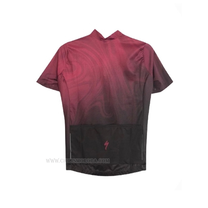 2021 Ropa Ciclismo Mujer Specialized Rojo Negro Mangas Corta y Culotte Corto