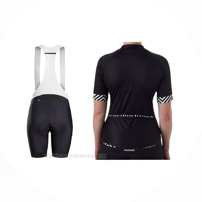 2021 Ropa Ciclismo Mujer Trek Negro Mangas Corta y Culotte Corto